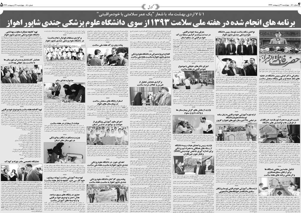 صفحه خانواده روزنامه نسیم شماره 810
